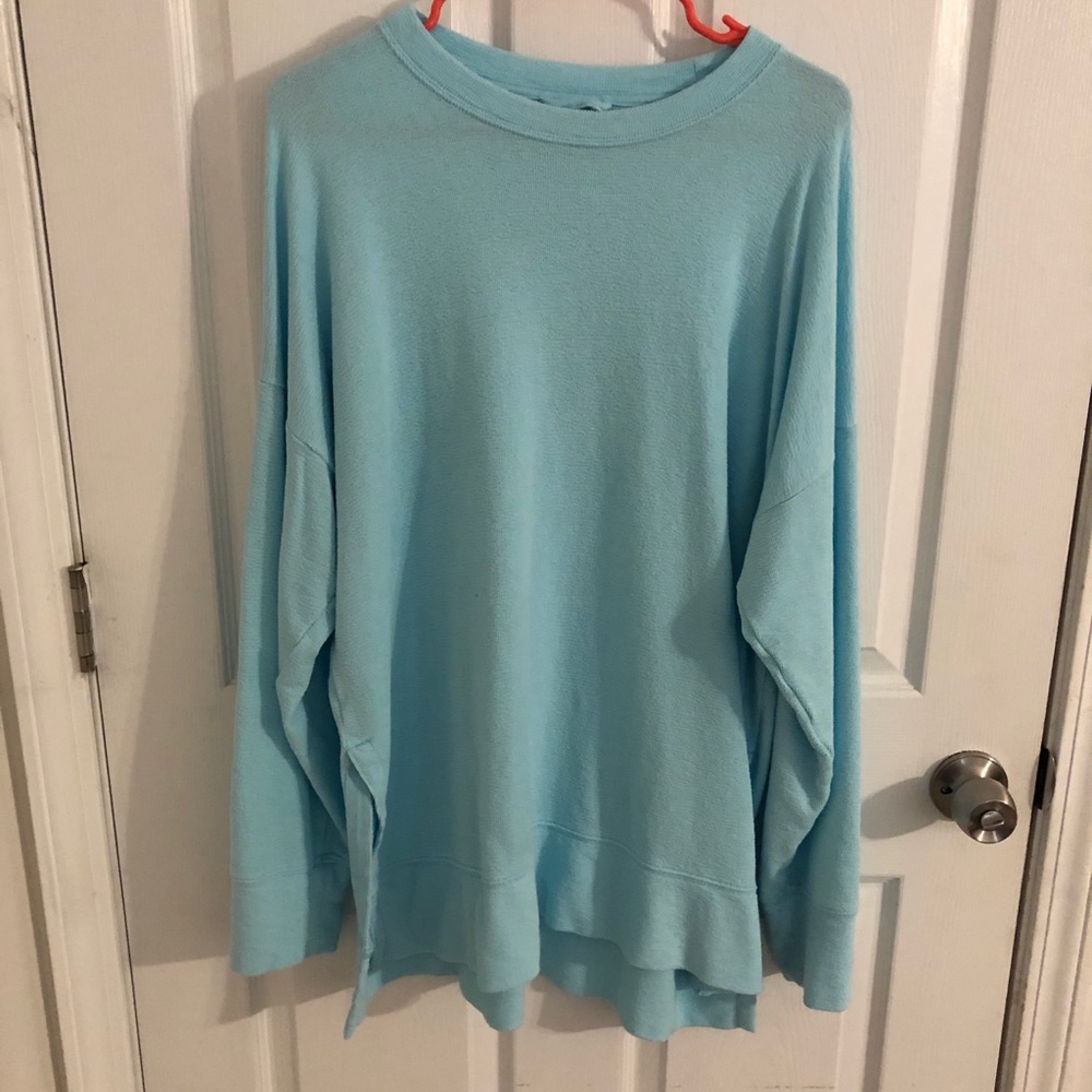 Aerie teal desert sweatshirt